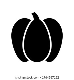 icono de calabaza o logotipo símbolo de signo aislado ilustración vectorial - iconos vectoriales de estilo negro de alta calidad
