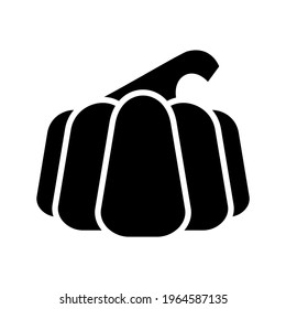 icono de calabaza o logotipo símbolo de signo aislado ilustración vectorial - iconos vectoriales de estilo negro de alta calidad
