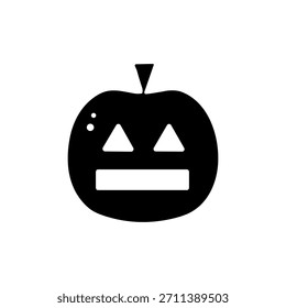 Icono de calabaza o logotipo aislado signo símbolo Ilustración vectorial - Iconos de vector de estilo negro de alta calidad