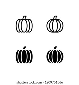 Pumpkin Icon Logo Vector Symbol