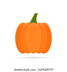 Pumpkin icon. The main symbol of the holiday Halloween. Holiday on October 31st. Isolated vector illustration.