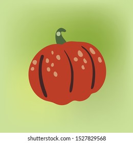 Pumpkin icon on a green background