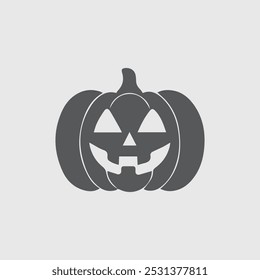 Pumpkin icon on white background. Pumpkin squash for Halloween