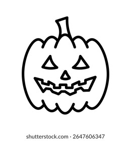 Pumpkin icon on white background