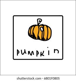 Pumpkin icon on white background vector illustration