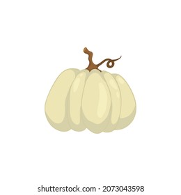 Pumpkin icon one fruit, in cartoon drawings. Vector illustration of pumpkin for Halloween or harvest, badges for labels, packaging