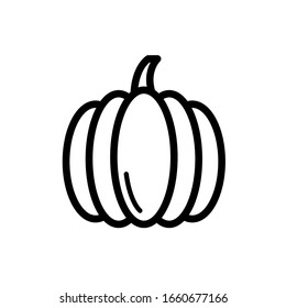pumpkin icon outline fruit and vegetable