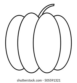Pumpkin icon. Outline illustration of pumpkin vector icon for web