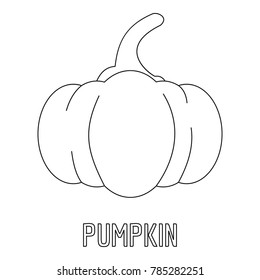 Pumpkin icon. Outline illustration of pumpkin vector icon for web