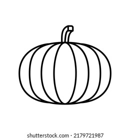 Pumpkin icon in outline style