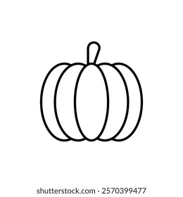 Pumpkin icon Outline thin set