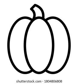 Pumpkin icon. Outline pumpkin vector icon for web design isolated on white background