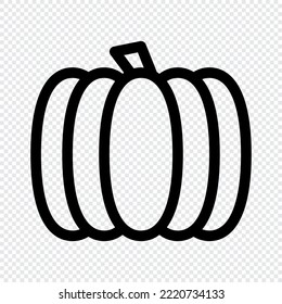 Pumpkin icon. Outline pumpkin vector icon for web design isolated background. Vector illustration