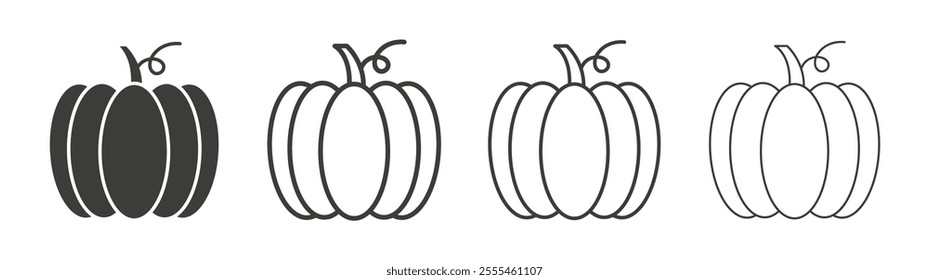 Pumpkin icon pack. vector illustration