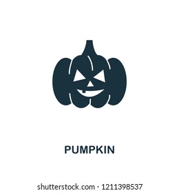 Pumpkin icon. Premium style design from halloween collection. UX and UI. Pixel perfect pumpkin icon. For web design, apps, software, printing usage.