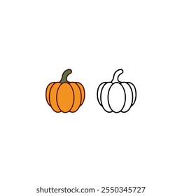 pumpkin icon set. Halloween pumpkin icon set.