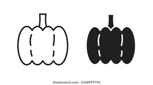 Pumpkin icon set vector graphics designs
