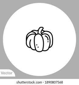 Pumpkin icon sign vector,Symbol, logo illustration for web and mobile