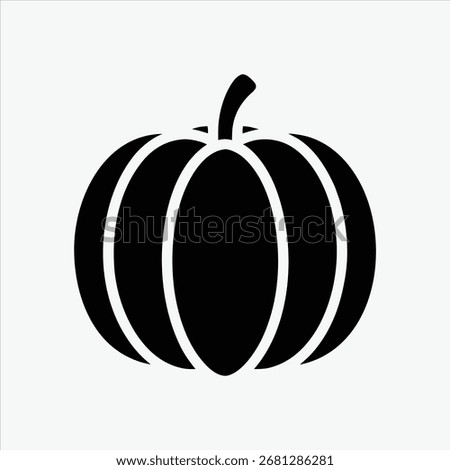 pumpkin icon silhoutte vector style with white background