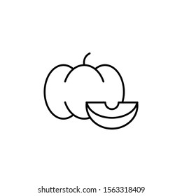 Pumpkin icon. Simple line, outline vector of organic food icons for ui and ux, website or mobile application