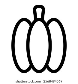 Pumpkin icon with simple and line style