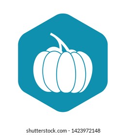 Pumpkin icon in simple style on a white background vector illustration