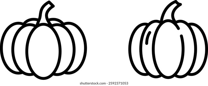 "Pumpkin Icon – Symbol of Autumn, Harvest, and Festive Celebrations"