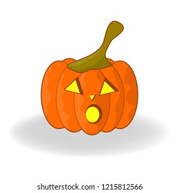 Pumpkin Icon Symbol Design. Vector illustration of pumpkin isolated on white background. Pumpkin silhouette for autumn or halloween composition.