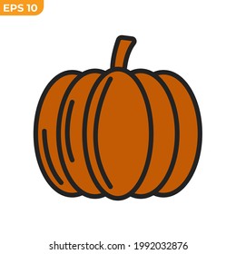 pumpkin icon symbol template for graphic and web design collection logo vector illustration