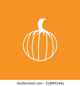 Pumpkin icon and symbol vector illustration