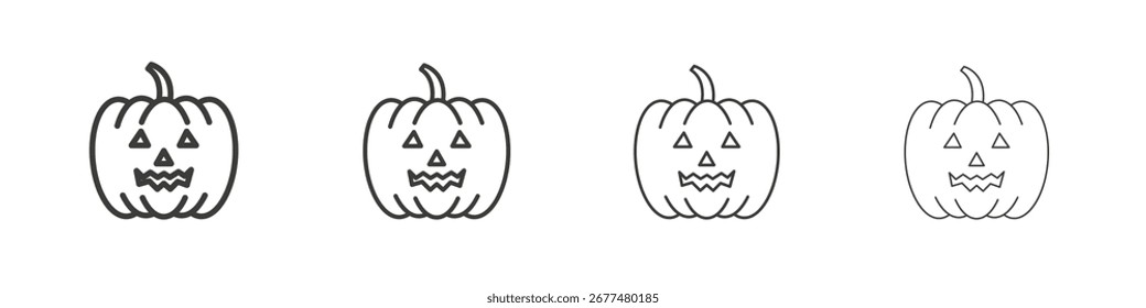 Pumpkin icon symbol. Vector isolated illustration.