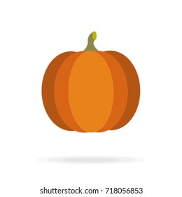 Pumpkin icon for Thanksgiving day. Flat design