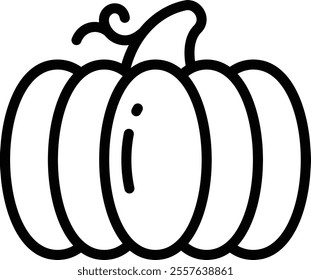 Pumpkin Icon. Thin Line Pumpkin Icon