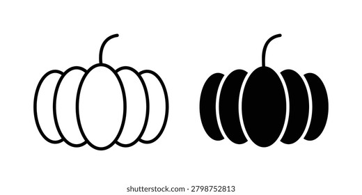 Pumpkin icon. thin line icon vectors