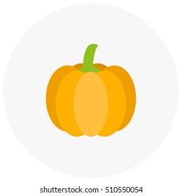 Pumpkin  icon in trendy flat style isolated on color background. Vegetables symbol for your design, logo, UI. Vector illustration, EPS10. Flat style.