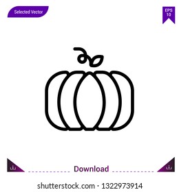 pumpkin icon vector . Best modern, simple, isolated, application ,seasons icons, logo, flat icon for website design or mobile applications, UI / UX design vector format