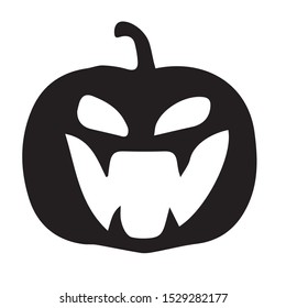 Pumpkin icon vector black color