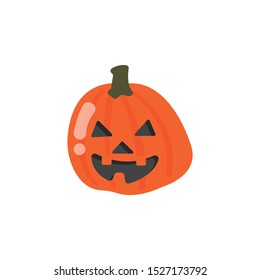 Pumpkin icon vector cartoon helloween