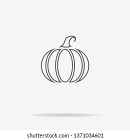 Pumpkin icon. Vector concept illustration for design.