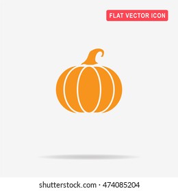 Pumpkin icon. Vector concept illustration for design.