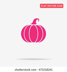 Pumpkin icon. Vector concept illustration for design.