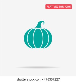 Pumpkin icon. Vector concept illustration for design.