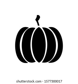 Pumpkin icon vector, filled flat sign, solid pictogram isolated on white, logo illustration
