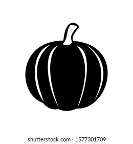 Pumpkin icon vector, filled flat sign, solid pictogram isolated on white, logo illustration
