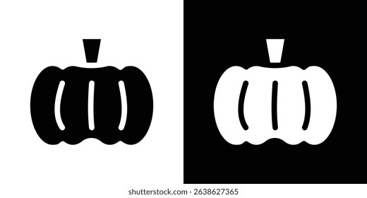 Pumpkin icon Vector in flat style. Collection silhouettes