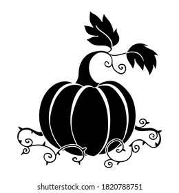Vector de icono de calabaza. Signo de ilustración de Halloween.