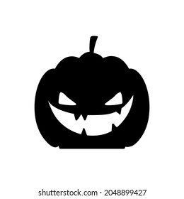 Vector de icono de calabaza. Signo de ilustración de Halloween. símbolo o logotipo de la cara de calabaza.