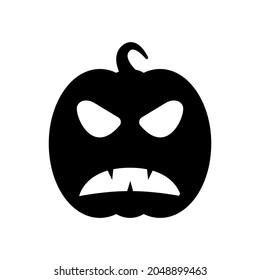 Vector de icono de calabaza. Signo de ilustración de Halloween. símbolo o logotipo de la cara de calabaza.