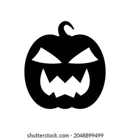Vector de icono de calabaza. Signo de ilustración de Halloween. símbolo o logotipo de la cara de calabaza.