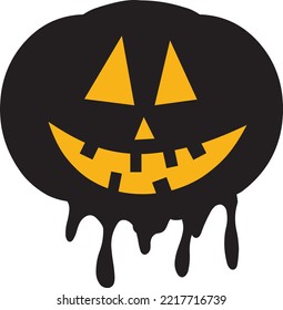 Pumpkin icon vector. Halloween pumpkin vector. Pumpkin silhouette icon on a white background